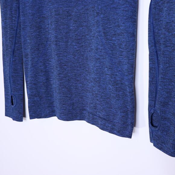 LULULEMON Swiftly Tech Long Sleeve Blazer Blue Black Crew Neck Running Women's 6 - Picture 5 of 13